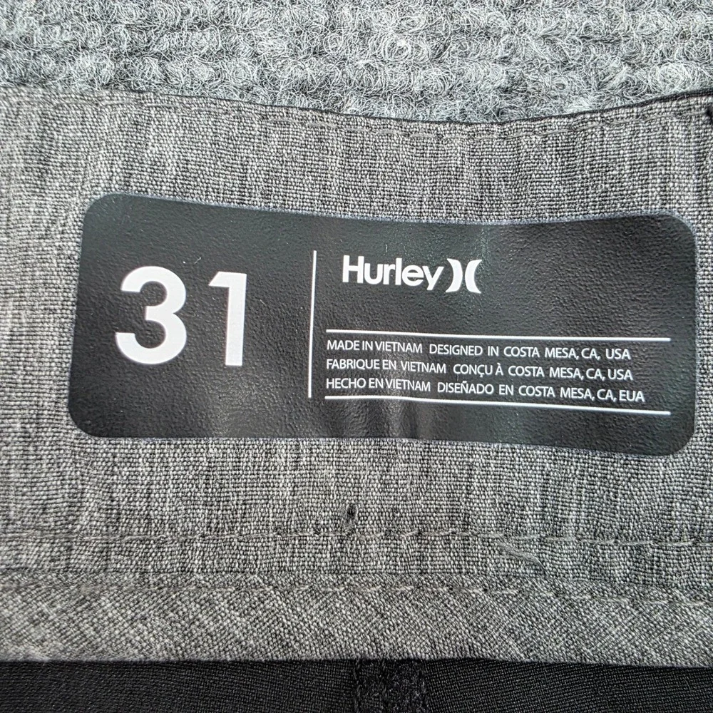Hurley Phantom Mens Black Flex‎ Waist Shorts Size 31 20 Inch Length Golf